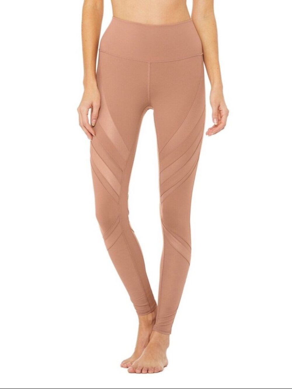 ALO Yoga High Waist Epic Leggings in Rosewater (Dusty Rose) Size S